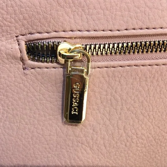 NWT Gussaci Pink Vegan Faux Leather Purse Handbag - Picture 8 of 9